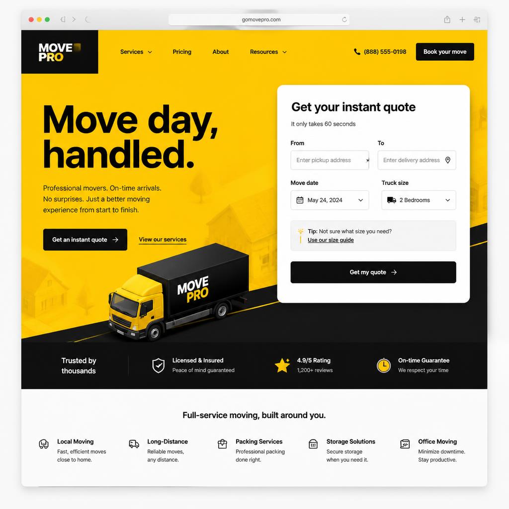 Local moving company