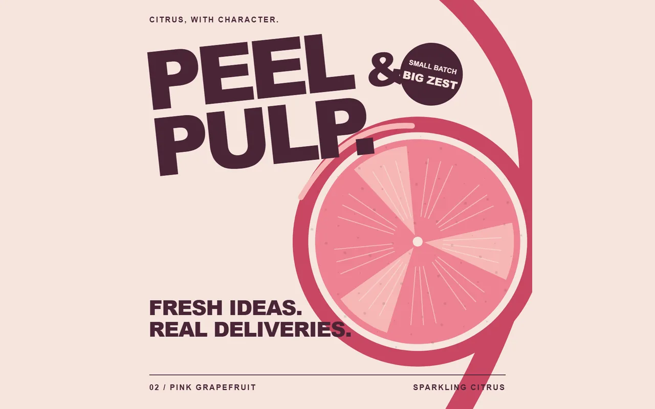 PEEL & PULP 原創粉紅葡萄柚品牌視覺