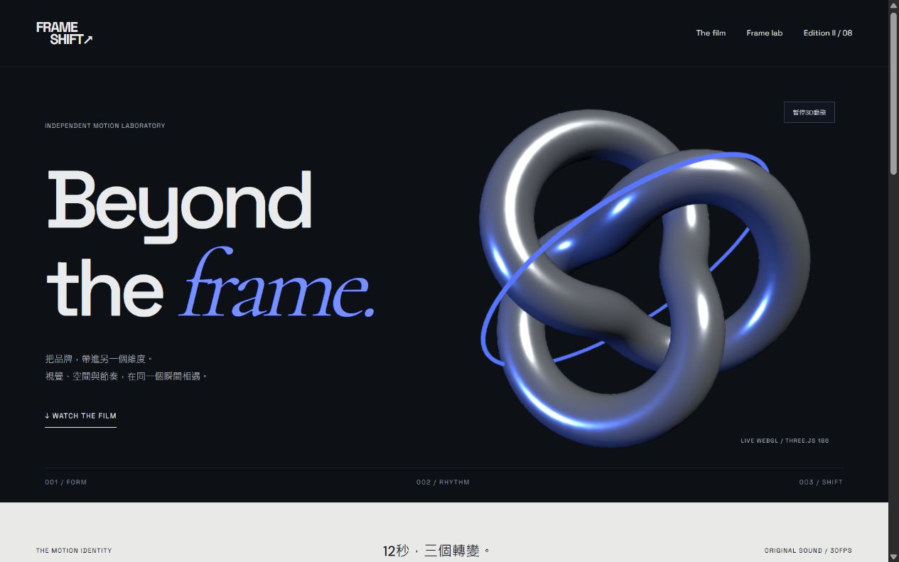 FRAME SHIFT Edition II actual interface