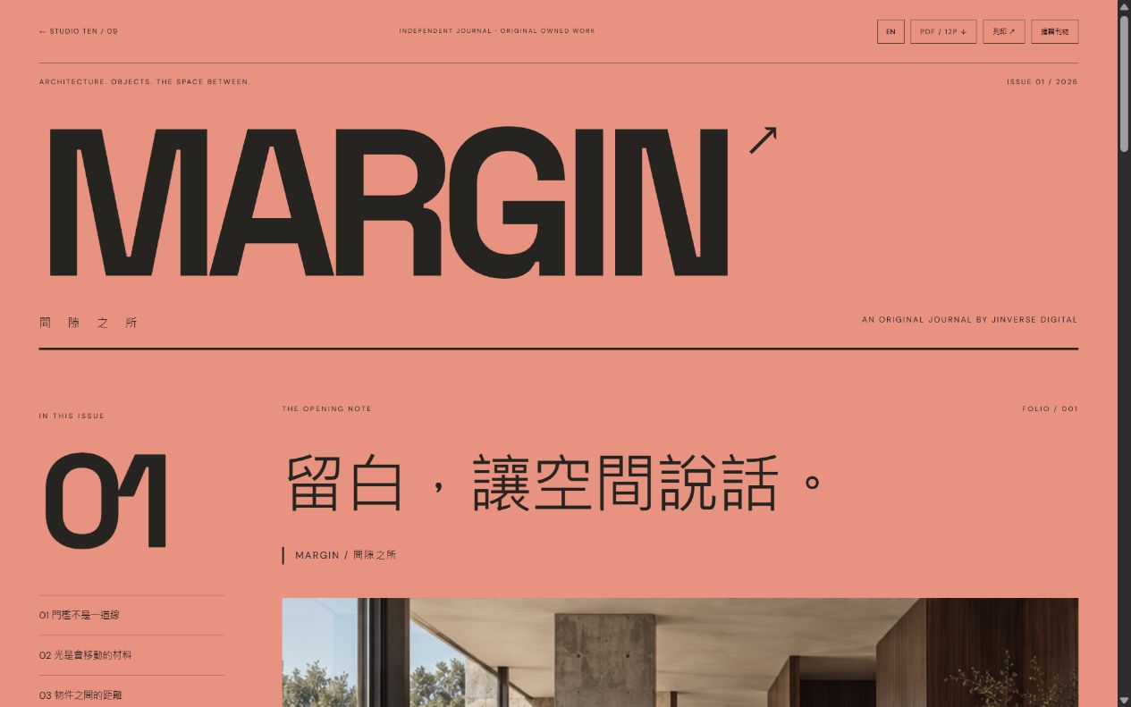 MARGIN Edition II actual interface